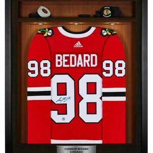 Connor Bédard autograph Adidas Red Chicago Hockey Jersey with Number 98